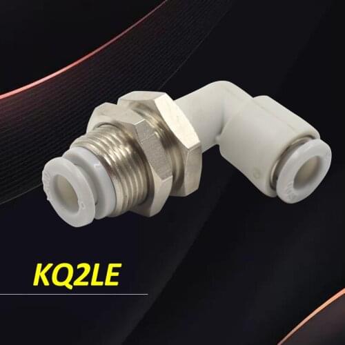 10pcs KQ2LE SMC Straight Bulkhead Union Elbow pipe 4mm 6mm 8mm quick elbow connector