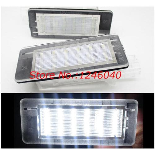 2Pcs Led License Number Plate Light For RENAULT Dacia Duster 10-15 Lodgy Logan MCV III Espace MK4 Scenic MK2 Laguna II KGO