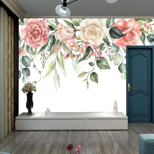 Vintage Custom 3d Wallpaper Rose Floral Pattern Murals for Living Room Bedroom TV Background Wall Painting Decor Papel De Parede