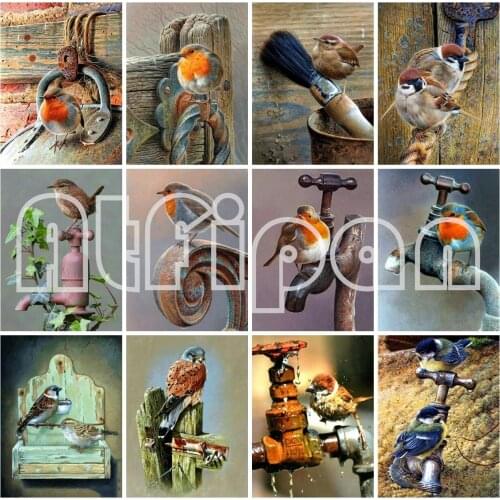 Diamond Painting Animals Picture Rhinestones Diamond Mosaic Bird Cross Stitch Bead Embroidery Art Kits Hobby Gift