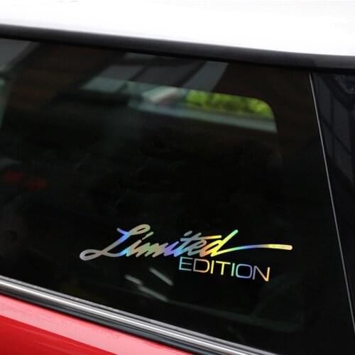 WaveHands Car Styling 16*3.8cm Vinyl LIMITED EDITION Car Sticker Decal Creative Funny Carbon Fiber 3D Sticker On Auto Sticker