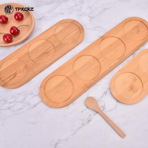 Bamboo Bottle Mill Tray Storage Wooden Kitchen Bathroom Accessories 2/3/4 Cavity