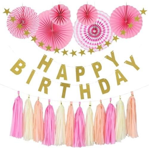 Paper Fans Party Decorations ing Paper Fans And Star Streamers Party Birthday Event Supplies