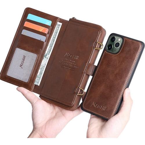 KISSCASE PU Leather Zipper Flip Wallet Cases For iPhone 11 Pro Max X XS MAX XR 6 6s 7 8 Plus Card Slot Stand Phone Cover Coque