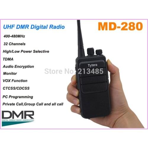 TYT Tytera MD-280 UHF 400-480MHz DMR Digital Portable Two-way Radio
