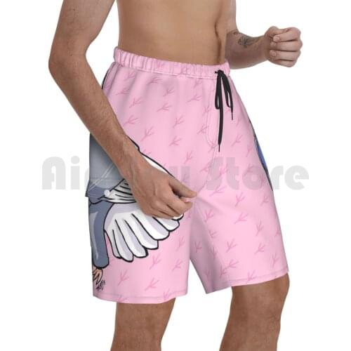 Cooo! ( Its Me , Okosan! ) Beach Shorts Men Beach Pants Swim Trunks Hatoful Boyfriend Okosan Pigeon Dove High School