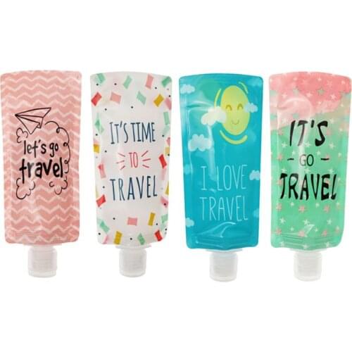 100ml Mini Travel Liquid Dispenser Bag Shampoo Storage Container Squeeze Tool