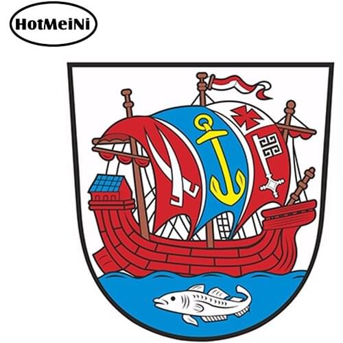 Hotmeini Car Styling Car Sticker Waterproof Sticker Bremerhaven Coat Of Arms For Locker Door Book Tool Box 13cm X 12.2cm