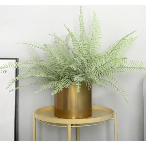 58cm Green Artificial Plants Plastic Artificial Leaves Artificial Ginkgo Tail Pine Fernn Persian Leaves Wedding Home Wall Decor