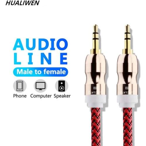 Oxygen-free Copper AUX Cable Male to Male 3.5mm Jack Audio Line, Suitable For Computer Speaker Auxiliary Cable Stereo Cable