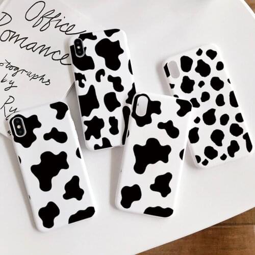 Luxury Black White Cow Case For Samsung Galaxy M31 M51 M11 M21 M30 A21 S A21S A11 A01 A31 A41 A51 A71 A50 A70 A91 A30 A40 Cover
