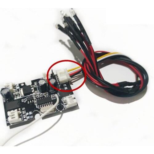 Remote Control RC 6 LED High Bright Head Light Lamp Red White Yellow for WPL D12 1:10 RC Car Truck Model DIY Accs