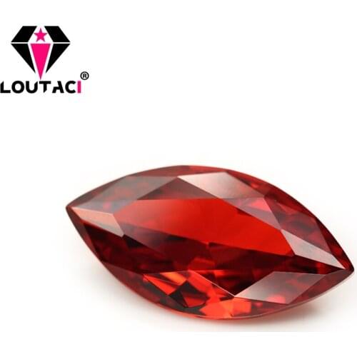 LOUTACI Good Rate Factory Price 5A Brilliance Garnet Cubic Zirconia Marquise Shape Small Size 1.5x3-3x6mm
