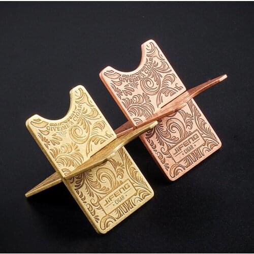 Retro Metal Cigar Holder Copper Folding Cigar Stand Rack With Leather Sheath Smoke Accessories Gift Box Cigars Smoking Tools
