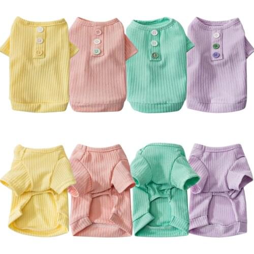 New Cat Vest Dog Clothing Pet Clothes For Small Medium Dogs Shirt Summer Chihuahua T-shirt Cute Puppy Vests Soft Pet Supplies