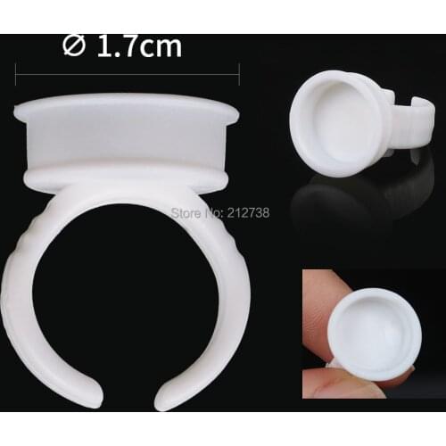 New 500pcs White L Plastic Disposable Permanent Makeup Eyebrow Lip Tattoo Pigment Container Ring Ink Cup for Tattoo Supplies