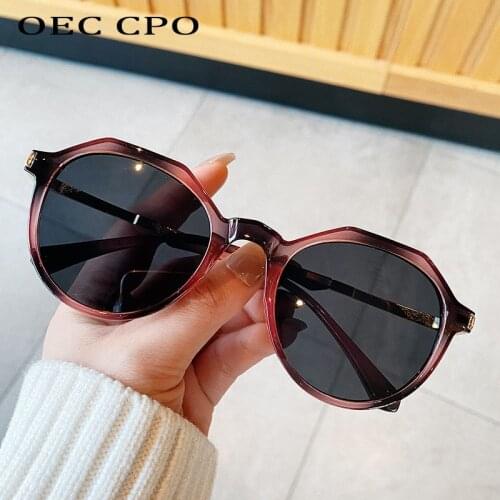 OEC CPO Vintage Round Sunglasses Women Brand Designer Fashion Colorful Sun Glasses Female Shades Retro Eyeglasses Ladies UV400
