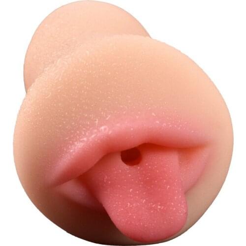 Oral Sex Male Masturbator Silicone Real Pussy Artificial Mouth Pussy Masturbation Cup Sex Toys for Men masturbator cup