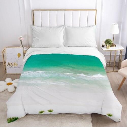 Landscape Duvet cover Quilt/Blanket/Comfortable Case 140x200 240x220 240x260 Queen King Single Bedding for Home Light green
