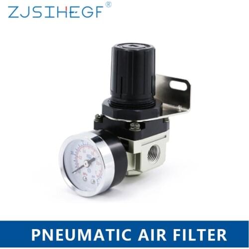 Pneumatic Filter AR2000-02 G1/4'' Control Compressor Pump Gas Regulating Regulator Treatment Unitswith Gauge Adjustable