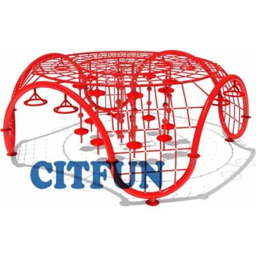 Attractive Red rope course ,fitness exercises equipment,Outdoor Playground Web climber, net structure OP18-225C