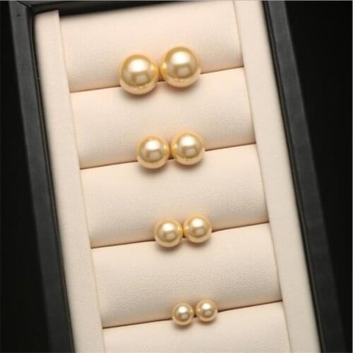 Fashion Pearl Earrings Fashion White Yellow Red Shell Stud Earrings 1 pair For Women Jewelry Accessories Piercing Ball Earrings