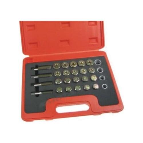Oil Drain Plug Sump Bolt Thread Repair Kit 24pc Set M13 - M20 Tap oil pan thread repair tool set Auto repair tool