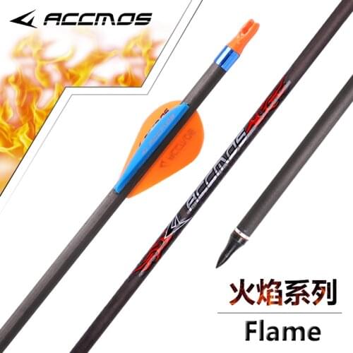 6/12pcs Pure Carbon Arrow ID 6.2 Spine 250 300 340 400 500 600 700 800 Carbon Arrow For Recurve Compound Bow Hunting Shooting