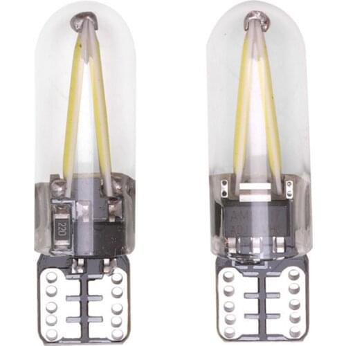W5W led cob glass car light Led filament auto automobiles reading dome bulb lamp car styling 12v