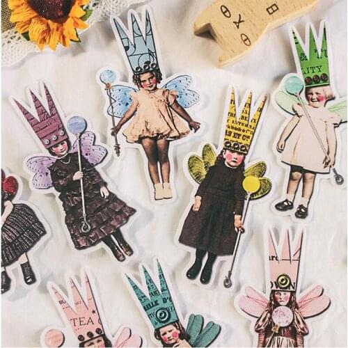 Vintage letter stickers kawaii children DIY scrapbooking album journal happy planner crafts decorative stickers package