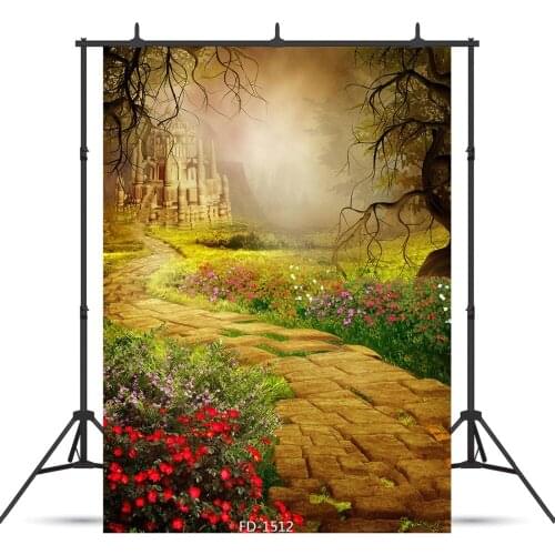 Vintage Castle Walkway Photographic Background For Photo Booth Children Kids Baby Vinyl Cloth Printed Photo Backdrop Photocall