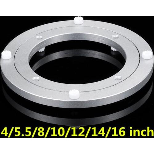 6 Sizes Round Shape Turntable Plate Table Smooth Swivel Plate Rotating Table Aluminium Alloy Rotating Bearing Lazy Susan Plate