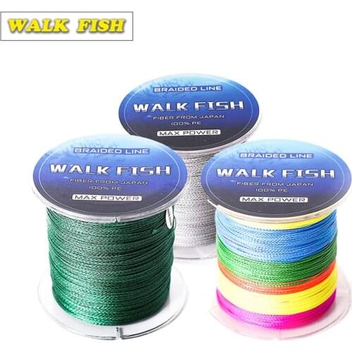WALK FISH Brand 100M PE Braided Fishing Line 4 Stands 80LB 10LB 20LB 60LB Multifilament Fishing Line for Carp Fishing