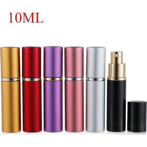 10pcs 10ml Perfume Bottle Empty Refillable Bottle Portable Mini Travel Size Cosmetics Container Perfume Lotion Spray Atomizer