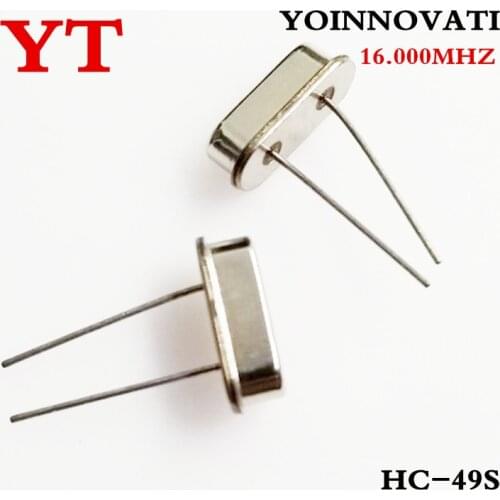 100PCS 16.000MHZ 16.000M 16M 16MHZ 16 MHZ 16M HZ Crystal Oscillator HC-49S Best quality