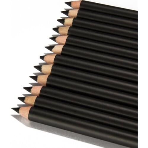 12 Pcs/Set Eyeliner Pencil Black Waterproof Eyebrow Long Lasting Eye Pencil Makeup Cosmetics Tools Eye Liner Kit Easy to Wear