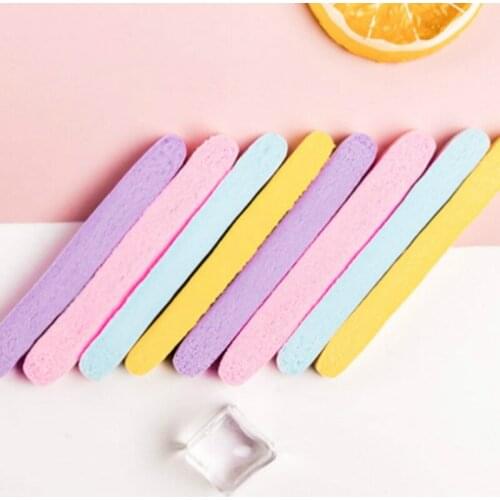12Pcs/bag Cosmetic Colourful Puff Cleansing Sponge Remove Makeup Skin Care Facial Cleanser Washing Pad Remove