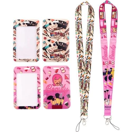24pcs/lot MD960 DMLSKY Fashion Cosmetics Neckneck Lanyard Key ID Card Gym Strap Multifunction Phone Decoration For Makeup artist
