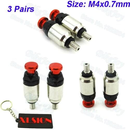 3 Pairs M4 x 0.7mm CNC Fork Air Bleeder Valves For 43mm 48mm WP Front Forks SX XC EXC 125 150 200 250 300 350 400 450
