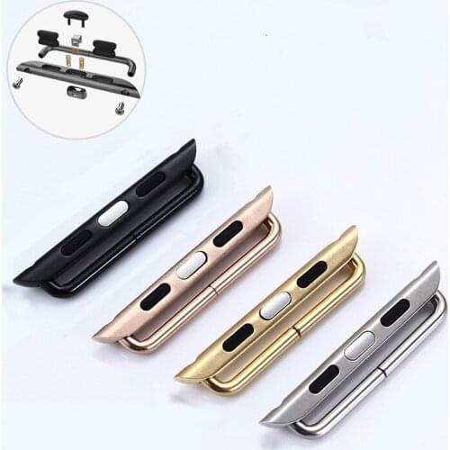 Adapter For Apple Watch Series 4 3 2 1 38mm Strap for iwatch 40mm 44mm Band Stainless Steel Belt Clasp 42mm Watchband Connector