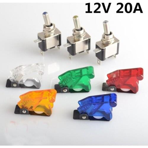 1set Car rocker switch Niu Zi switch car switch modified switch DC12V / 20ALED red light blue