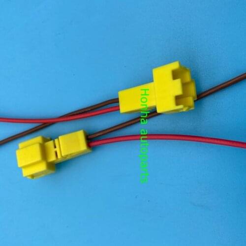 Free shipping 50/100 pcs PA66 2 pin unsealed connector wire harness Oil Level Sensor Connector with 15cm 20AWG wire