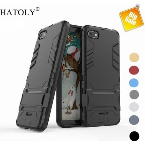 For Xiaomi Redmi 6A Case Shockproof TPU Bumper Robot Holder Stand Armor Back Cover For Redmi 6A Phone Case For Xiaomi Redmi 6A
