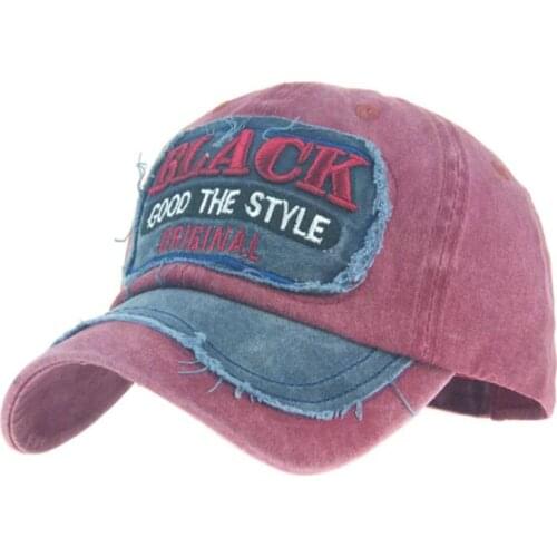 Washed Cotton Baseball Cap Women Men Embroidery Snapback Hat Fashion Vintage Dad Bone Gorras Hombre Hip Hop Hats Casquette