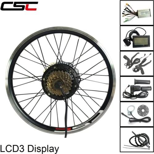 Electric Bike Conversion Kit for 20-29inch 700C 36V 500W Hub Motor Ebike kit rear Wheel Motors LCD3 LCD8 display