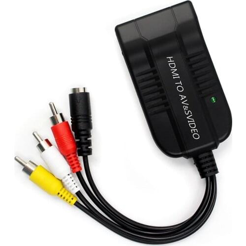 HDMI-compatible to AV CVBS Composite S-Video R/L Audio Adapter 720P 1080P For for DVD VCR PS2 HDMI-compatible to AV CVBS S-Video