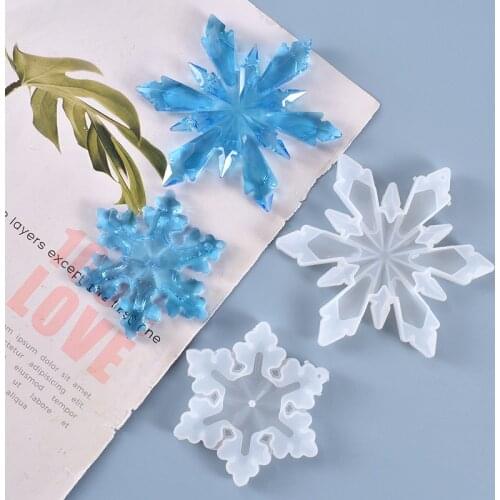 Creative Snowflake Shape Crystal Epoxy Mould Soap Making Mould Candle moule silicone DIY Craft Pendant Ornaments Decoration Mold