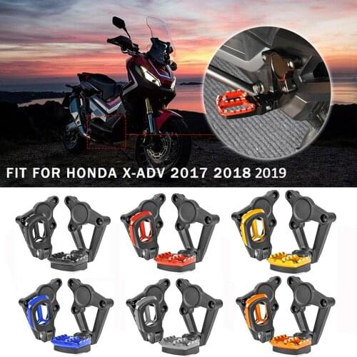 Motorcycle CNC Folding Rear Footrests footpegs Passenger Foot Pegs Pedal Rest for Honda 2017 2018 2019 X ADV XADV 750 XADV750