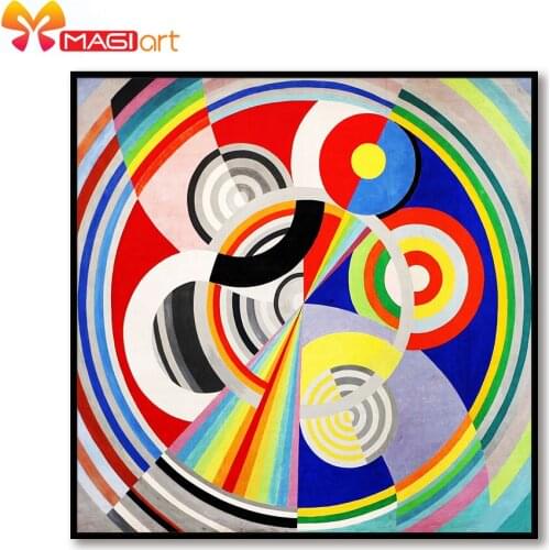 Cross stitch kits Embroidery needlework sets 11CT water soluble canvas patterns 14CT Full abstract - NCMC141