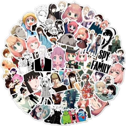 10/50pcs Cartoon Spy Family Anime Stickers Laptop Skateboard Luggage Suitcase Phone Graffiti Cute Stickers Kids Gift Toy Decal